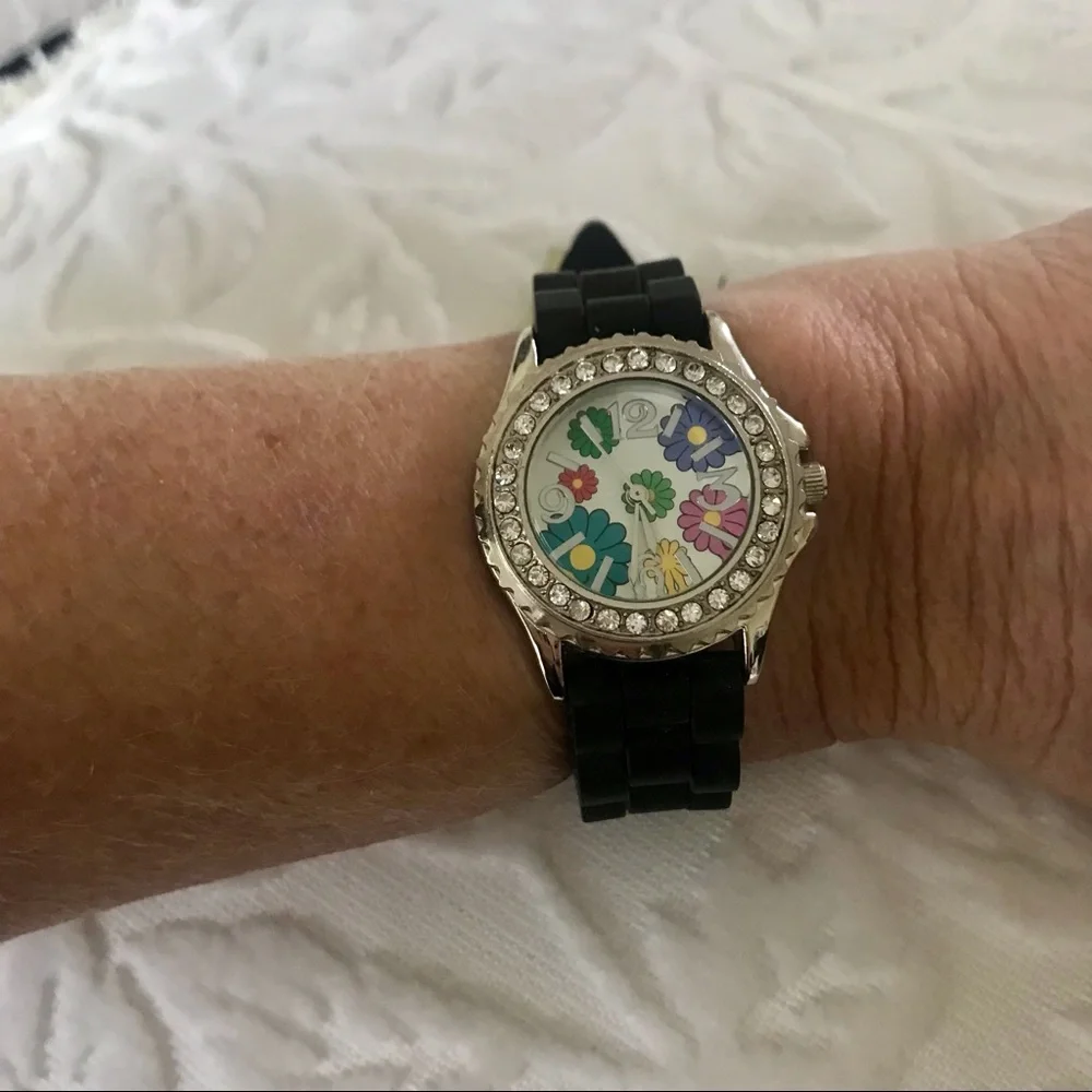 Geneva Crystal Jelly Band Watch